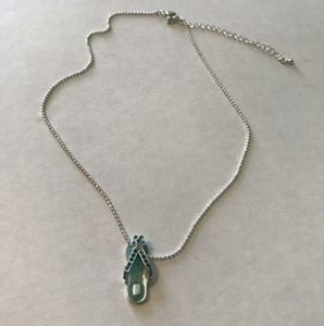 Blue flip flop necklace